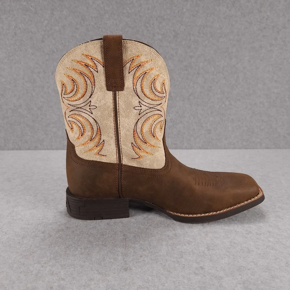 Ariat Youth Storm - Kids Size US 6 - Antique Brown Western Cowboy Boots 10038444